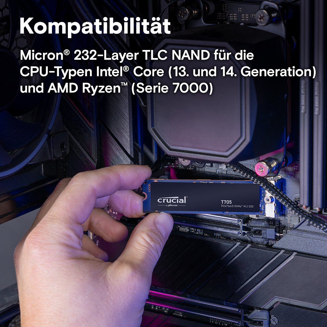 Crucial T705 4TB PCIe Gen5 NVMe M.2 SSD | CT4000T705SSD3