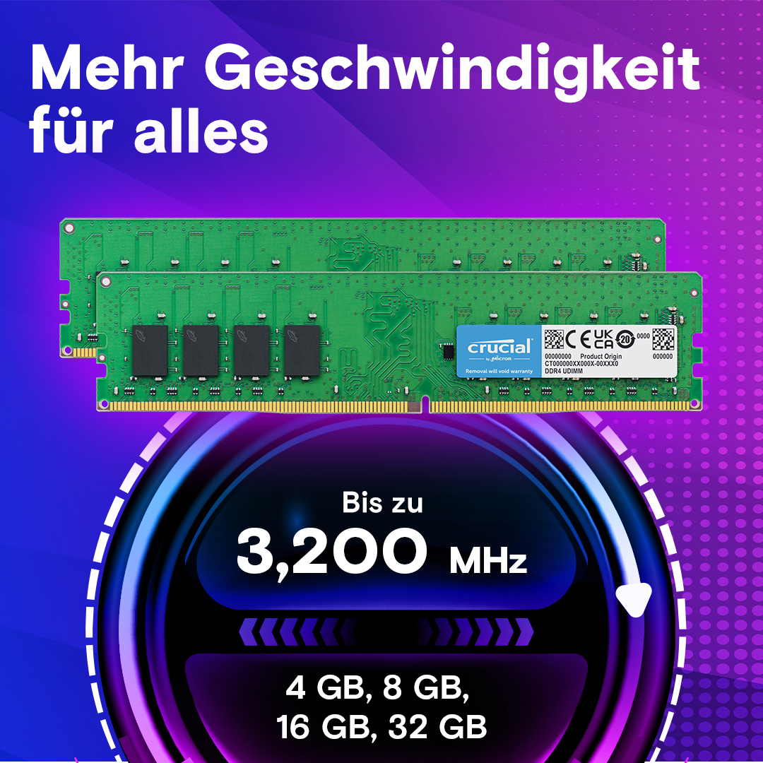 Crucial DDR4 64GB(32GB×2) CT32G4DFD832A Crucial 64GB Kit (2 x 32GB) DDR4-3200 UDIMM