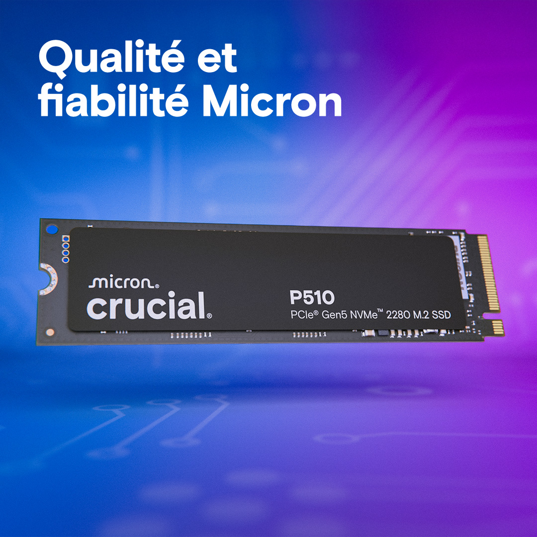 Crucial P510 2TB PCIe Gen5 M.2 SSD 未使用品 Crucial P510 2TB PCIe Gen5 NVMe M.2 SSD | CT2000P510SSD8 | Crucial FR