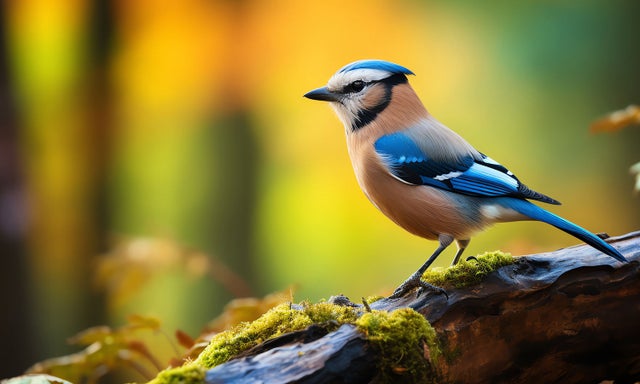 Blue jay in forest