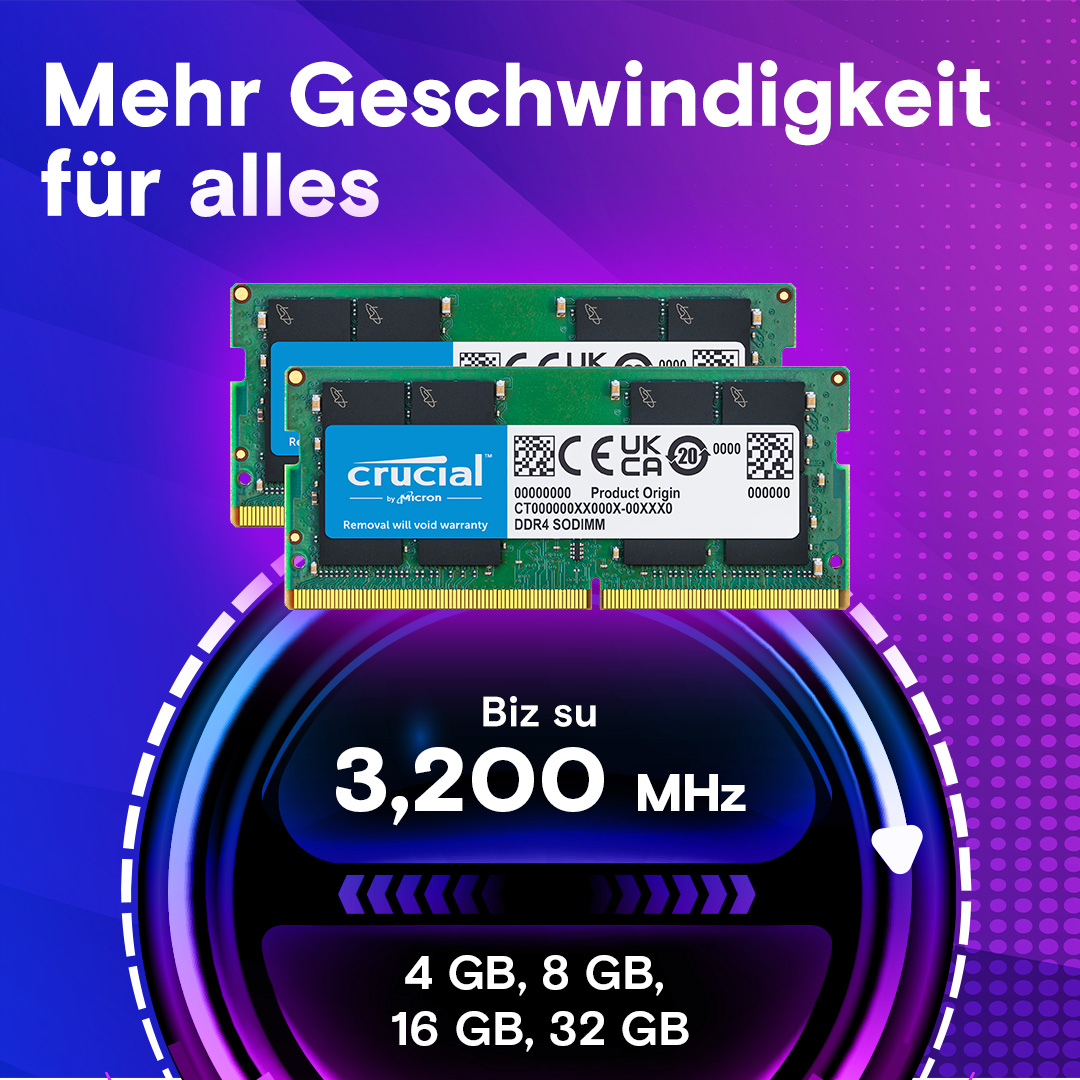 Crucial 32GB Kit (2 x 16GB) DDR4-2400 SODIMM