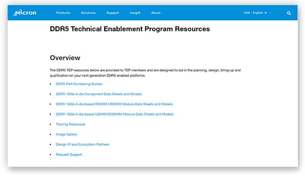 tep resources, ddr5