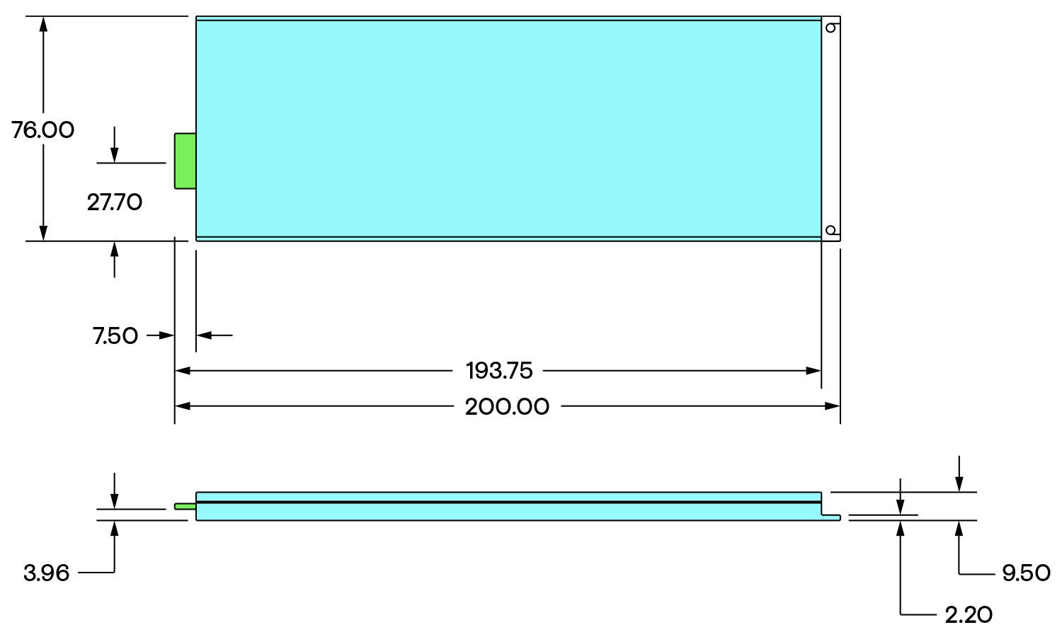  E2 high level dimensions