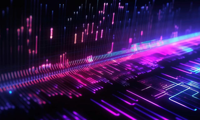 deep blue  and violet circuitry