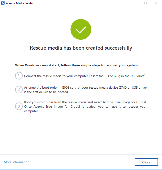 Acronis rescue media4