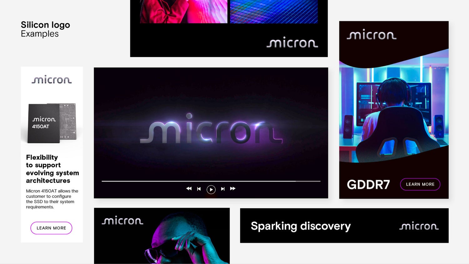 Micron silicon logo examples