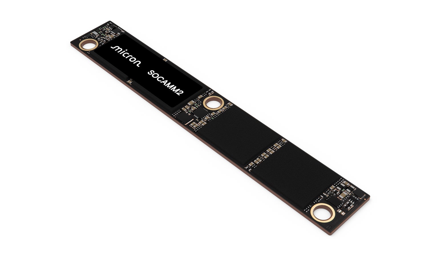 SOCAMM2 module from the left with a white background
