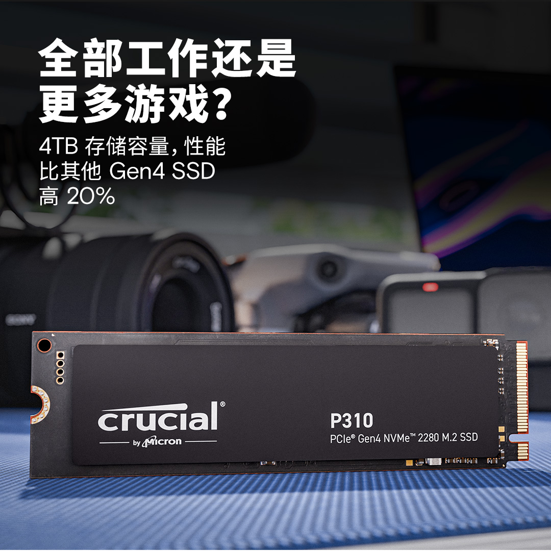 Crucial P310 500GB PCIe Gen4 NVMe 2280 M.2 SSD | CT500P310SSD8 |