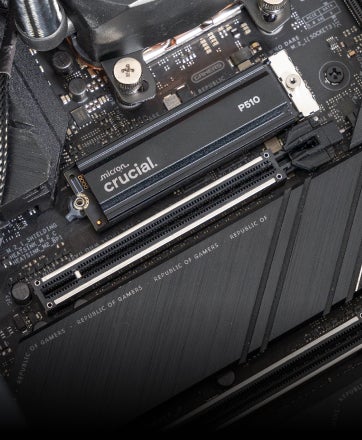 NVMe SSD in motherboard of computer