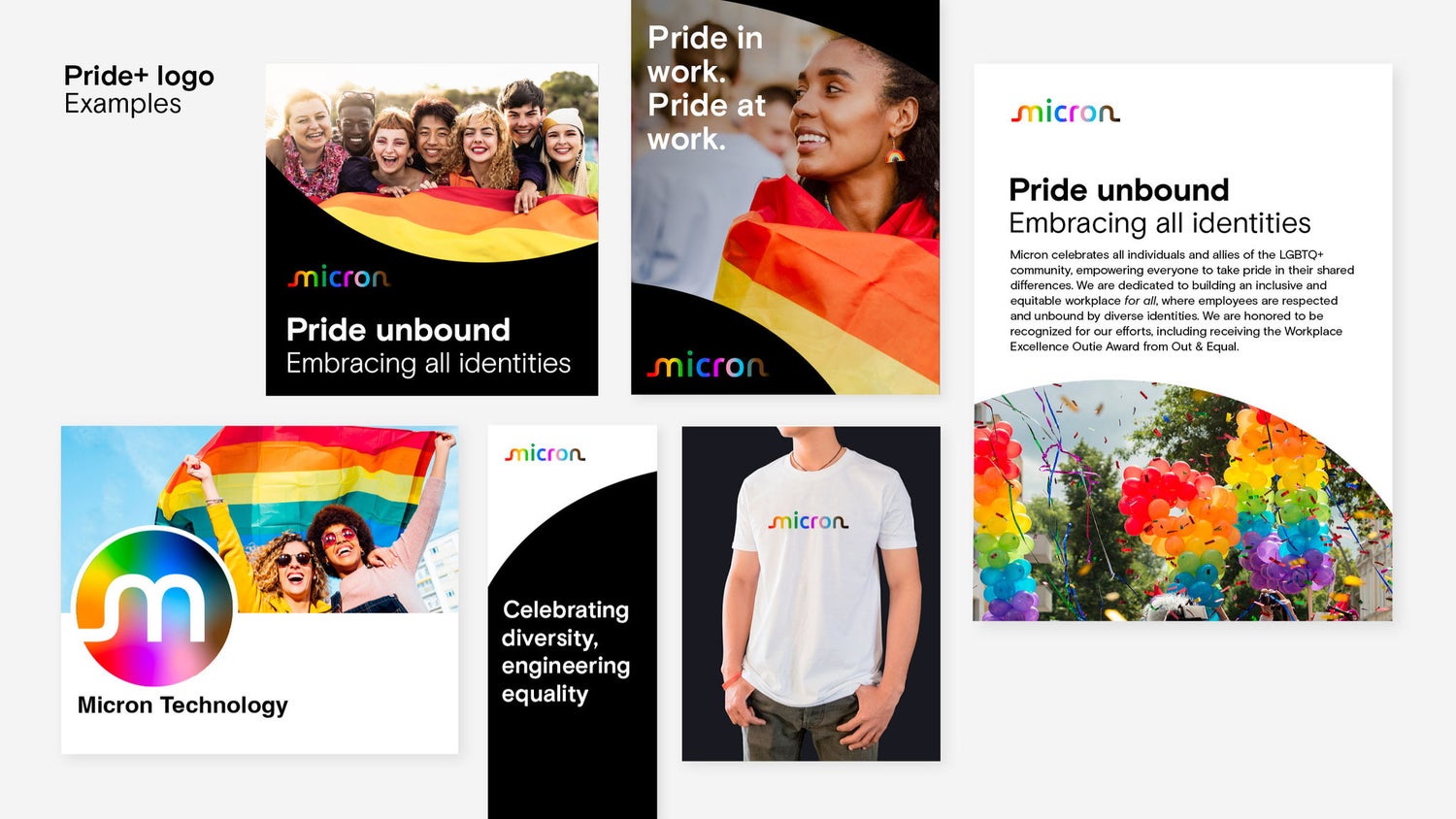 Micron Pride+ logo examples