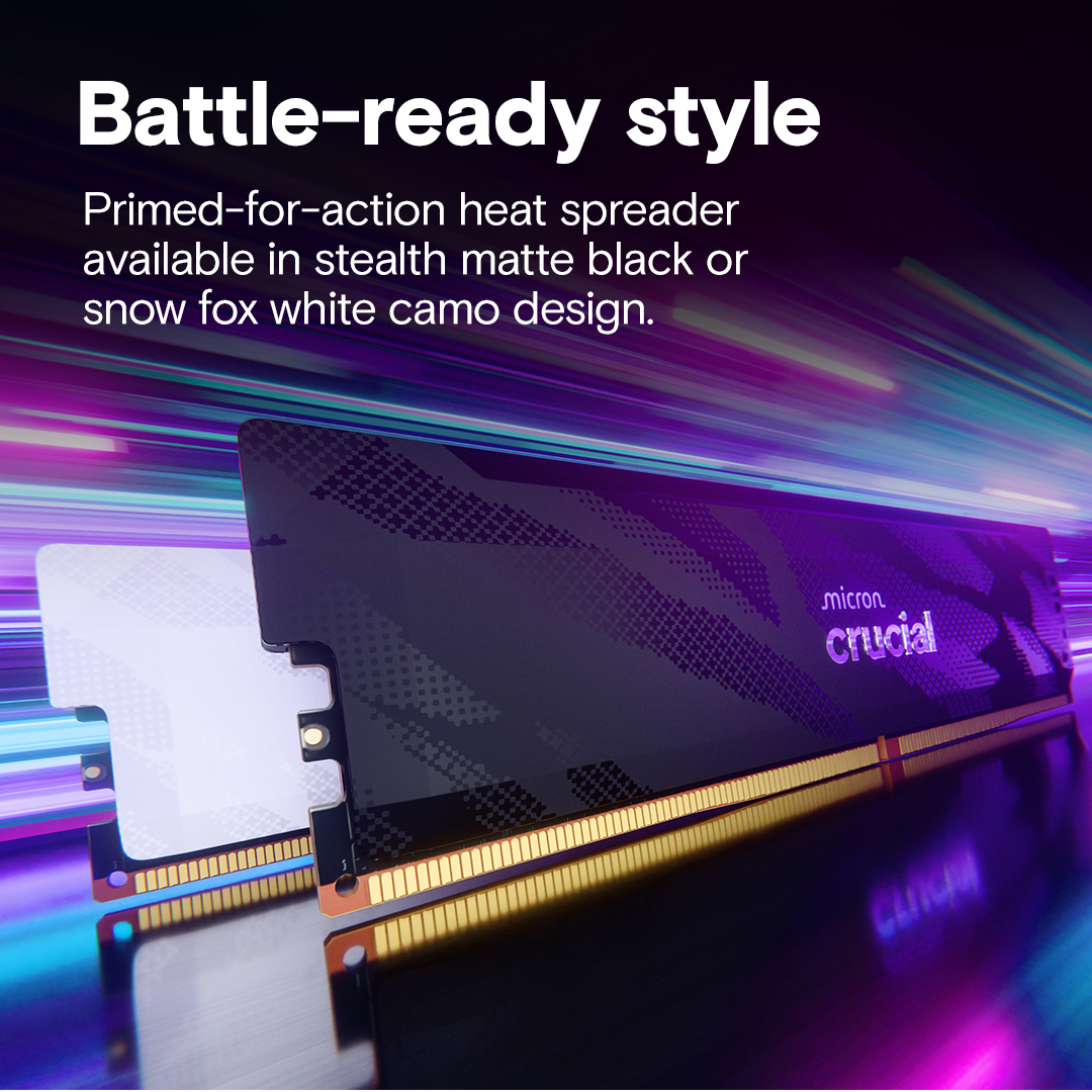 中古 DDR5 6400 OC 32GBX2(64GB) CL32 Crucial Pro DDR5-6400 CL32 32GB Kit (16GBx2) UDIMM: OC Gaming