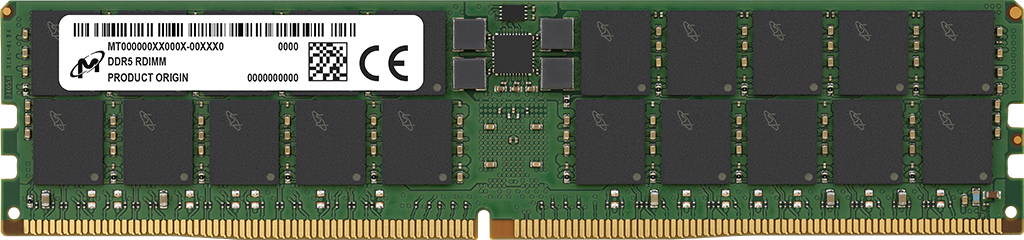 Micron 128GB DDR5-5600 RDIMM 2Rx4 CL46- view 1