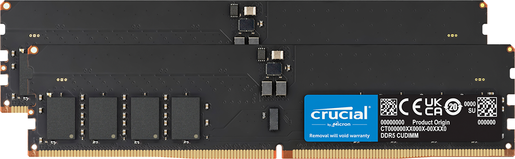 Crucial 32GB Kit (16GBx2) DDR5-6400 CUDIMM | CT2K16G64C52CU5