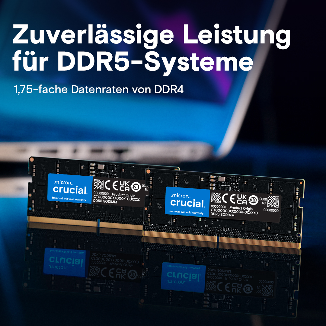 Crucial DDR5 5600 SODIMM 64GBキット Pamięć RAM Crucial DDR5 64GB 5600 CL 46 (2x 32 GB) dual kit