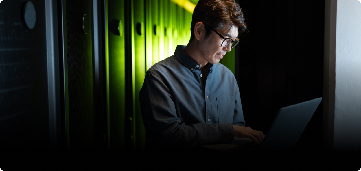 Men working on laptop