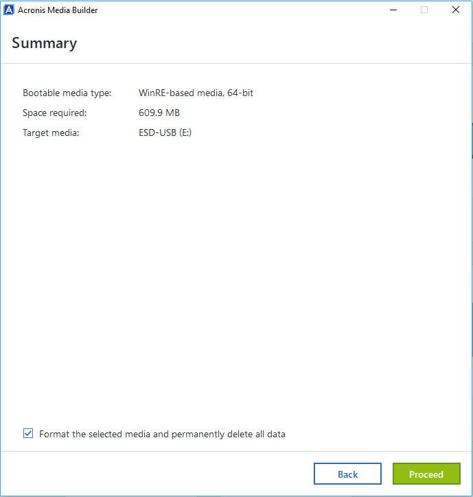Acronis rescue media3