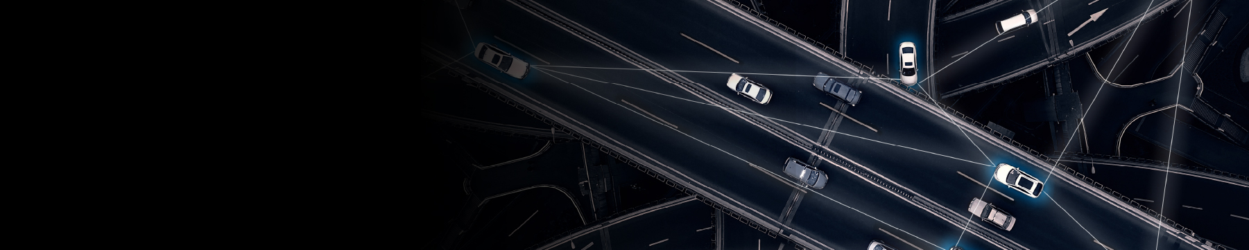 cars on the road aerial image
