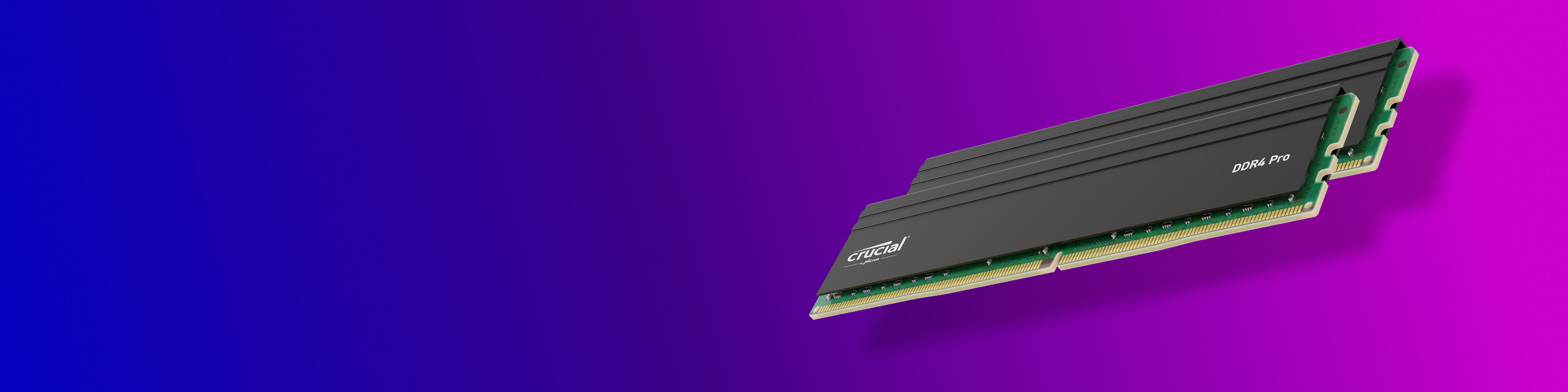 Página web de imagen de héroe del kit Crucial ddr4 pro