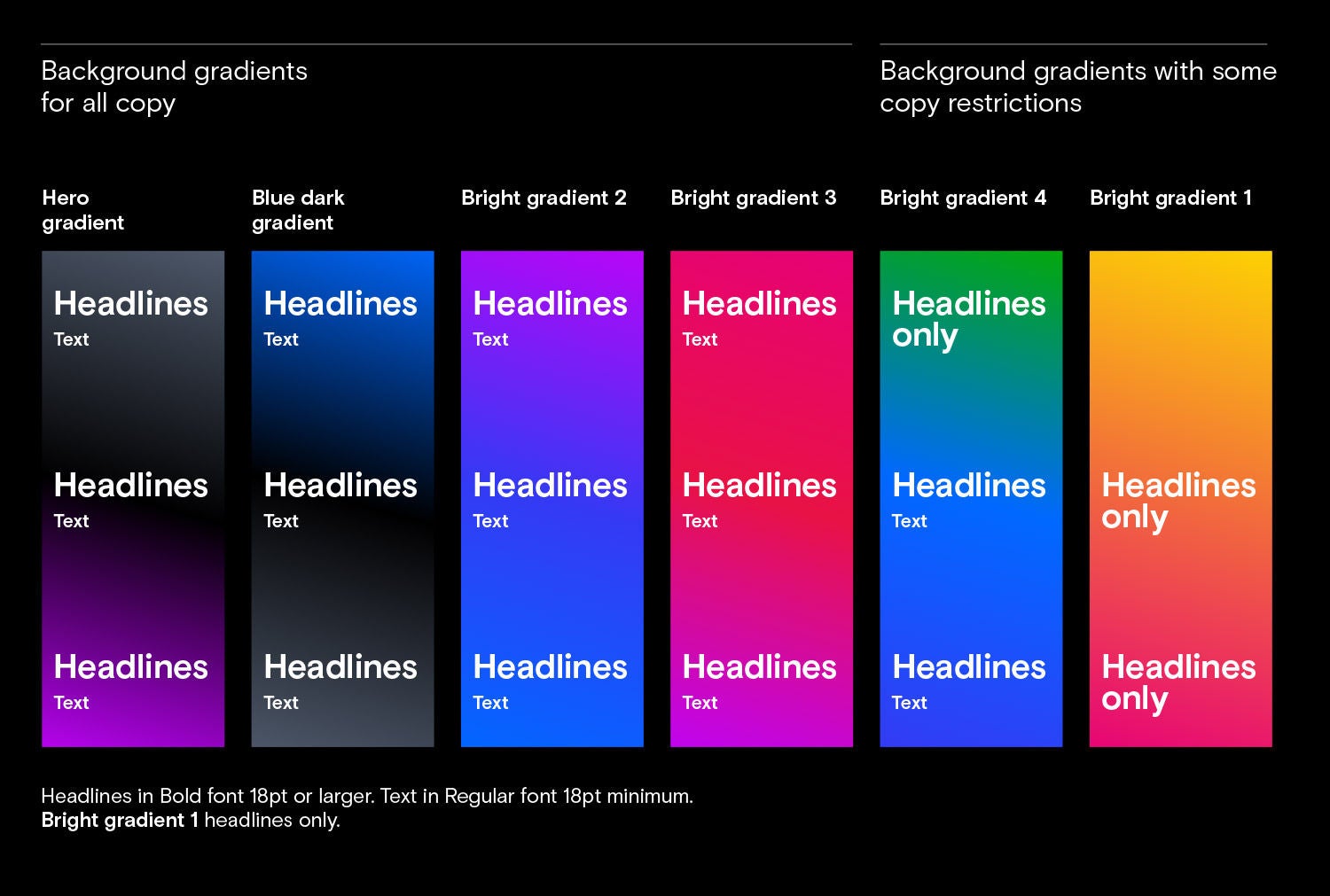 Gradient background and copy