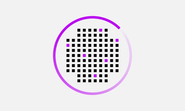 Wafer icon in black and purple
