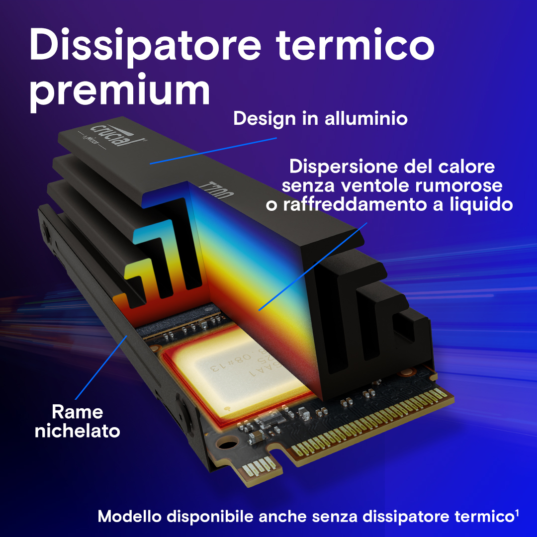 Crucial T700 4TB PCIe Gen5 NVMe M.2 SSD | CT4000T700SSD3 | Crucial IT