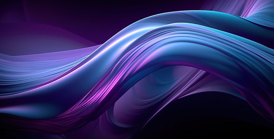 Abstract colorful pink purple blue waves