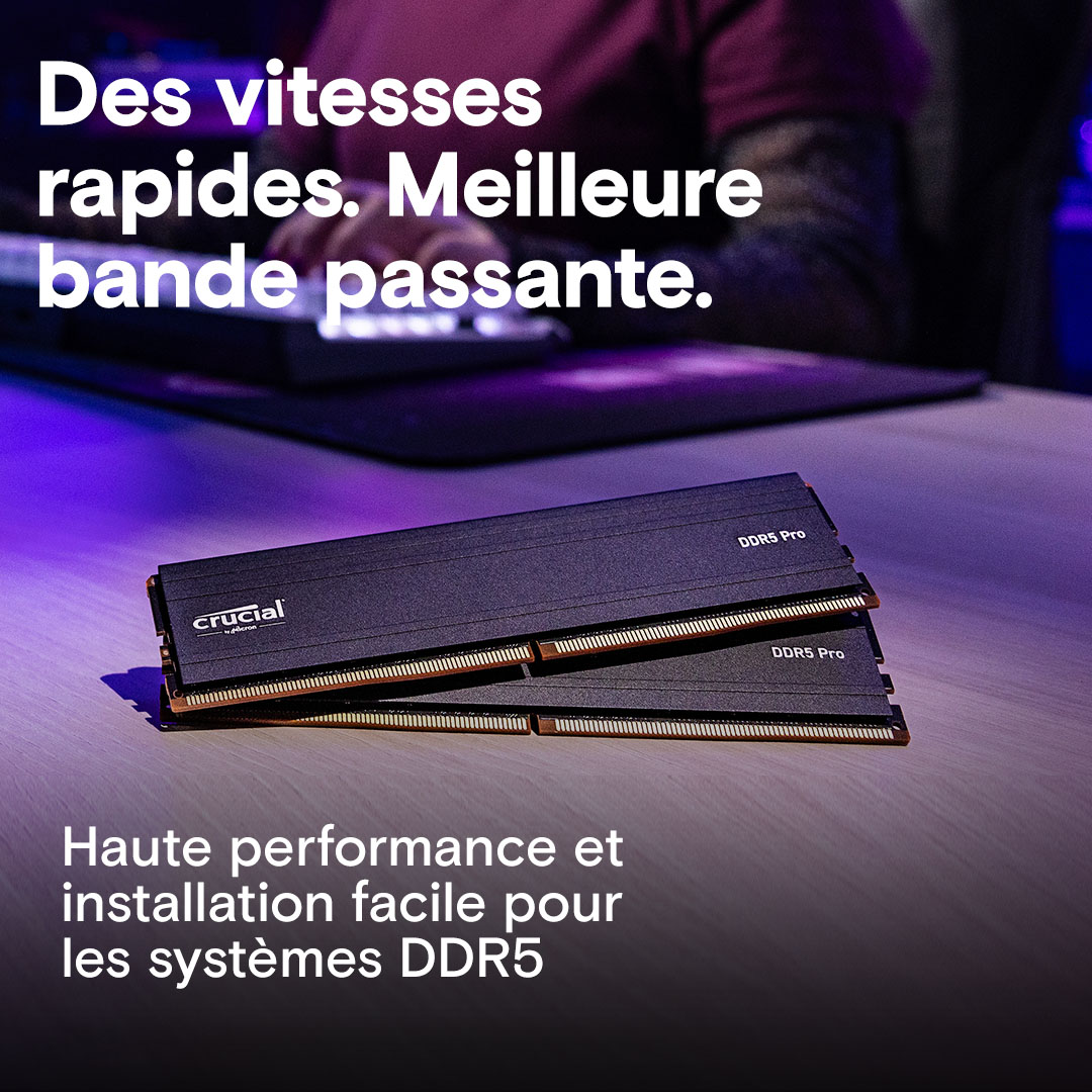 Crucial Pro 32GB Kit (16GBx2) DDR5-6000 UDIMM | CP2K16G60C48U5