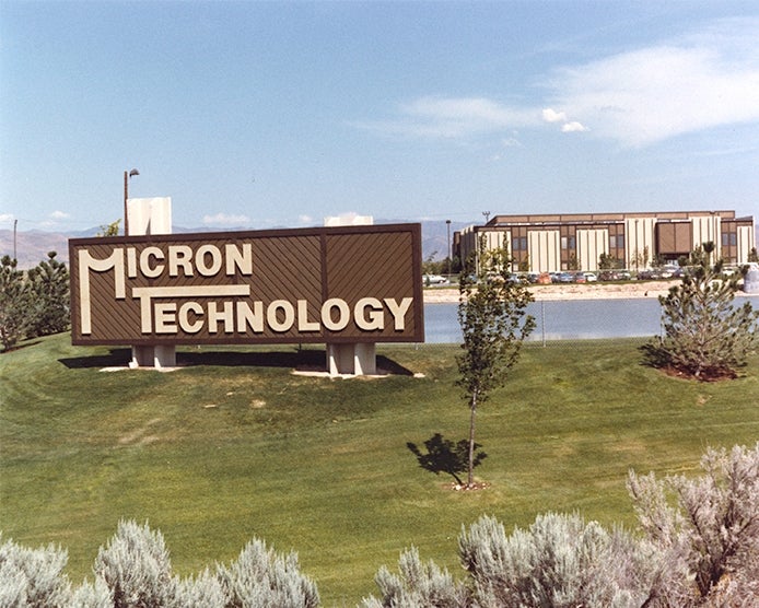 Image of early Micron Technology sign