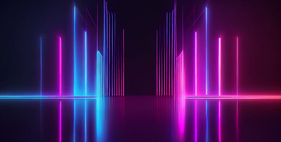Neon lights in hall tertiary