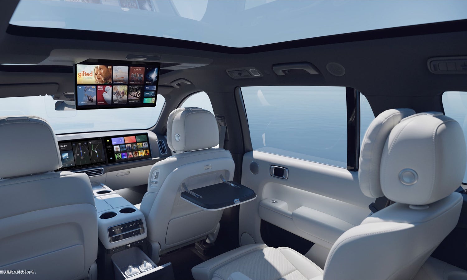 Interior view of the car