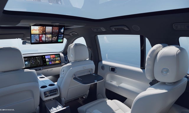 Interior view of the car