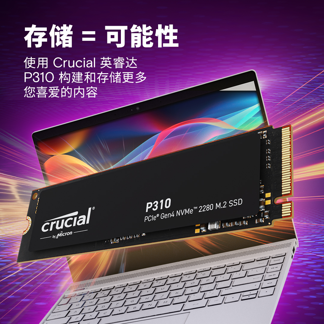 Crucial P310 4TB PCIe Gen4 NVMe 2280 M.2 SSD- view 6