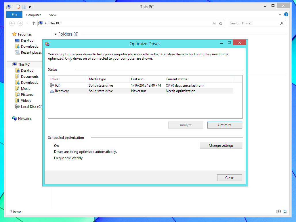 ドライブの最適化