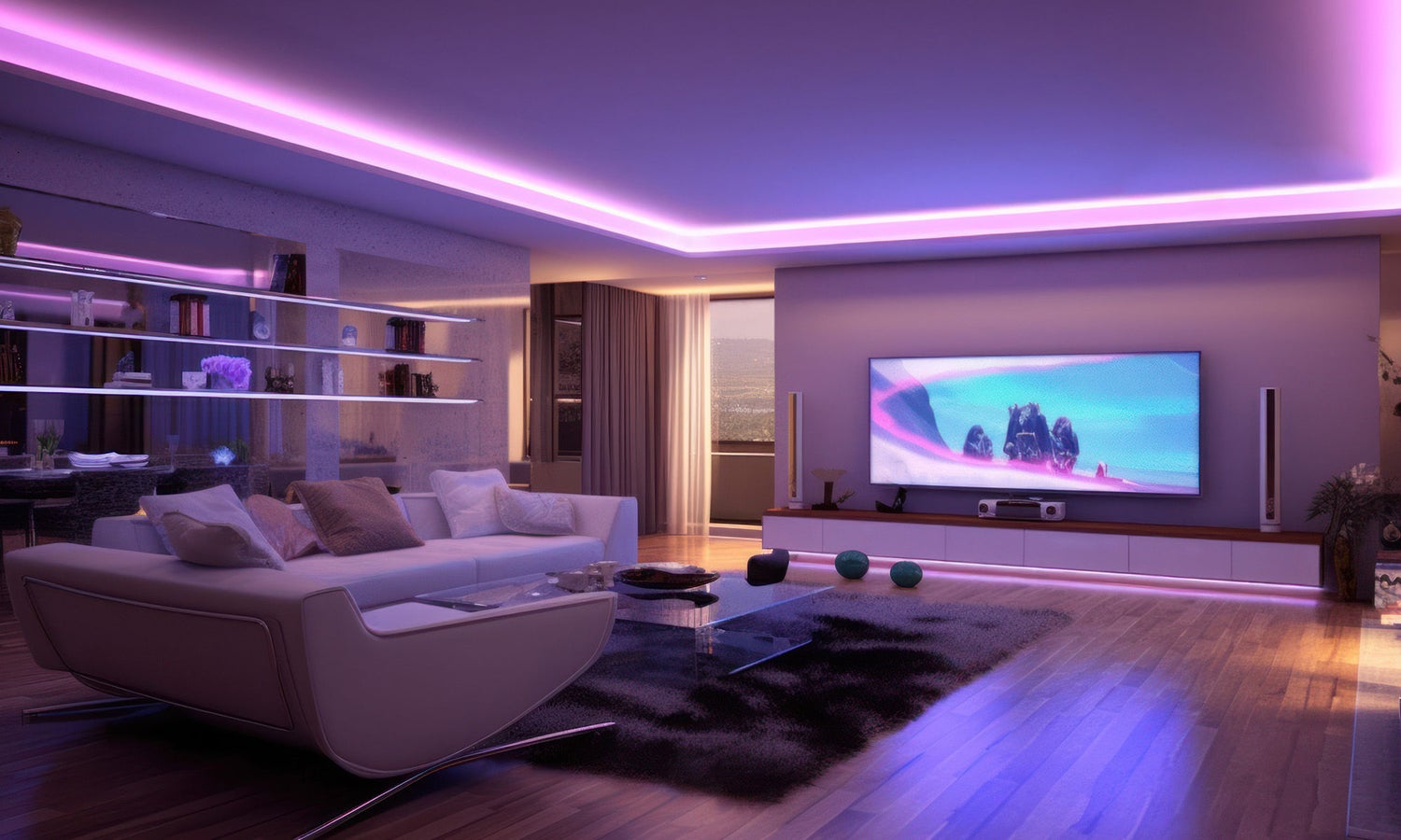Interior view of modern living room