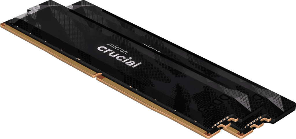 Crucial Pro DDR5-6400 CL32 32GB Kit (16GBx2) UDIMM: OC Gaming Memory Black- view 1