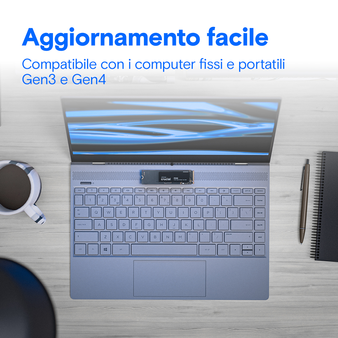 Crucial P310 1TB PCIe Gen4 NVMe 2280 M.2 SSD | CT1000P310SSD8
