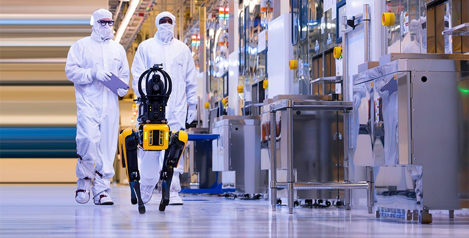 Workers in cleanroom