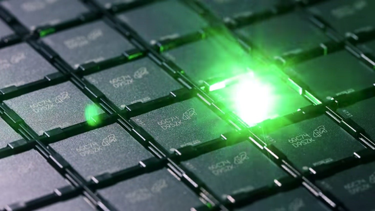 Laser engraving chips