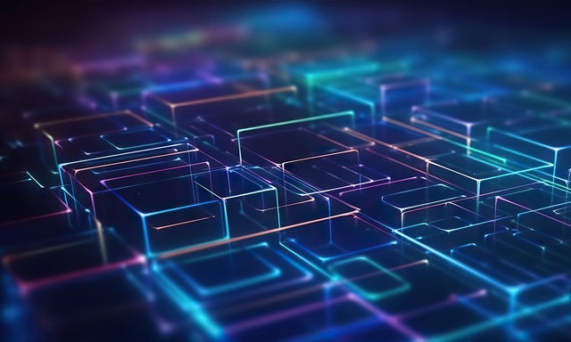 Neon cube lines