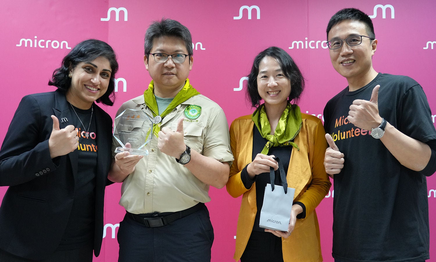 Micron volunteers recognized at a community award event