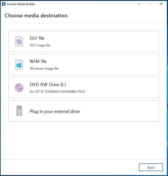 Acronis rescue media2