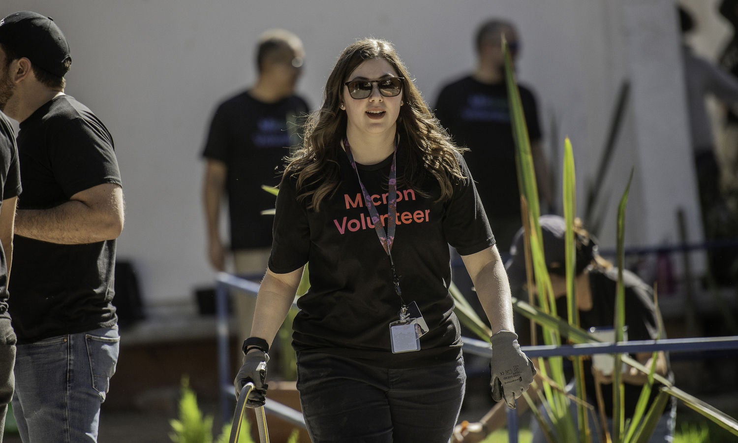 Micron Gives volunteer at an event