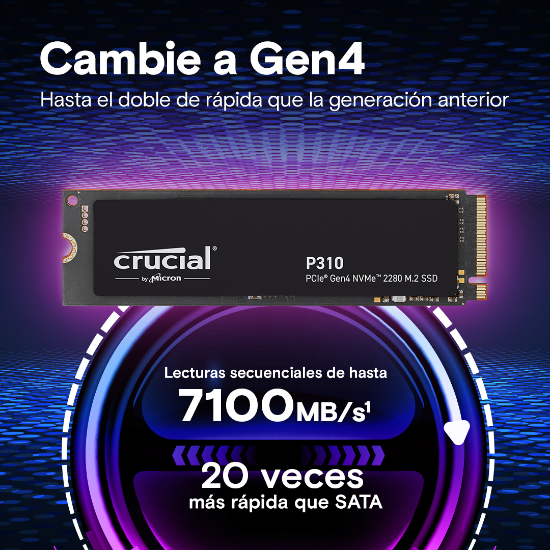Crucial P310 2TB PCIe Gen4 NVMe 2280 M.2 SSD