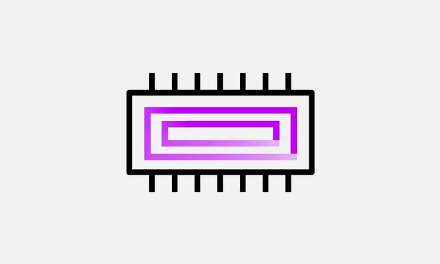 代表 SODIMM 芯片的黑色和紫色图标