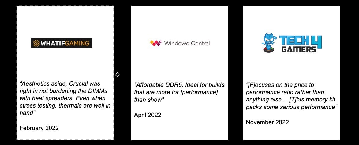Crucial DDR5 awards