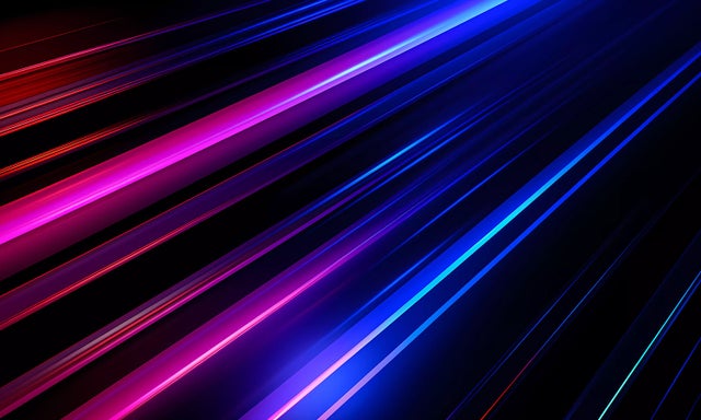 ai generated rings of pink and blue circular lights