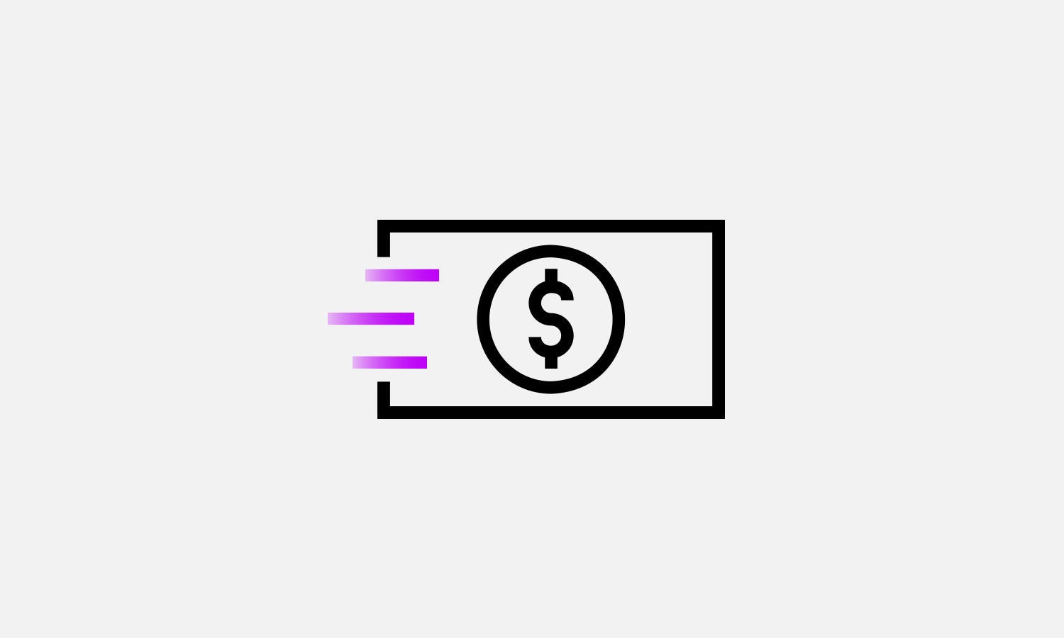 Icon of a dollar bill with a dollar sign symbol representing funding or financial support.