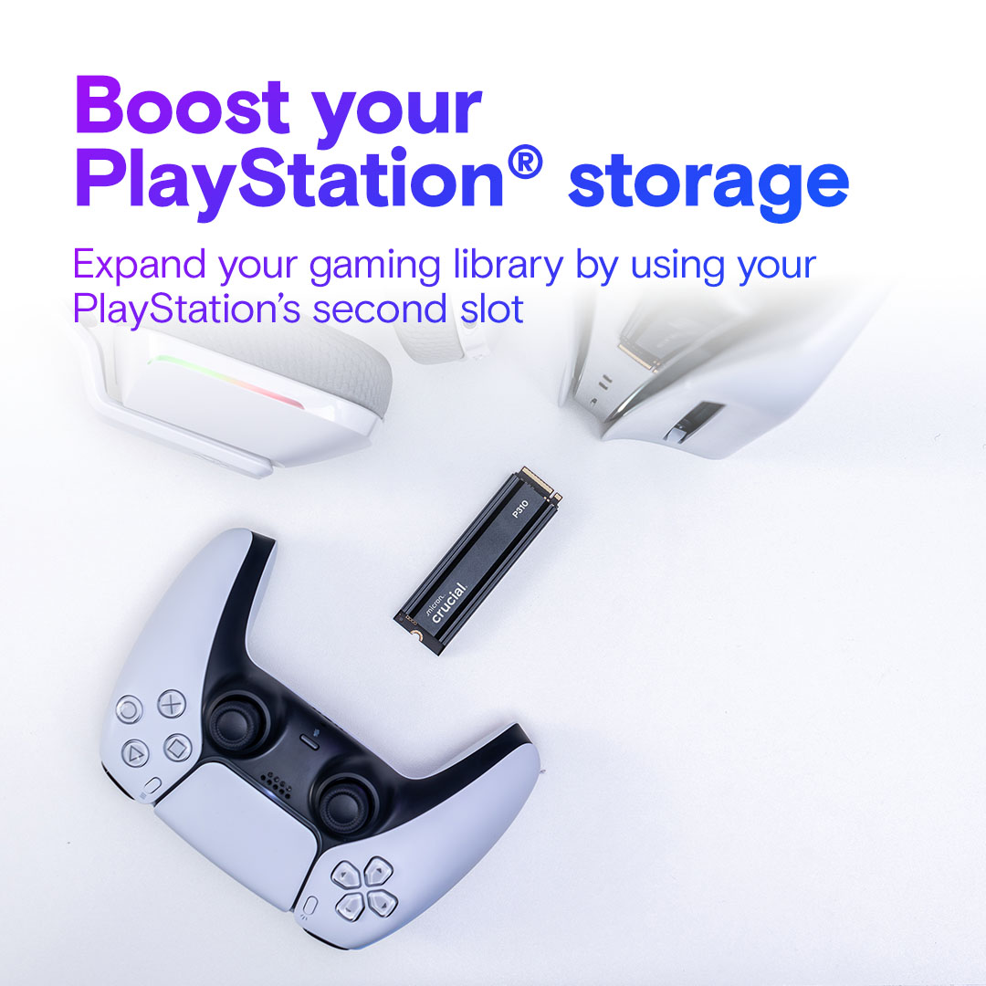 Crucial P310 1TB PCIe Gen4 NVMe 2280 M.2 SSD with heatsink- view 4