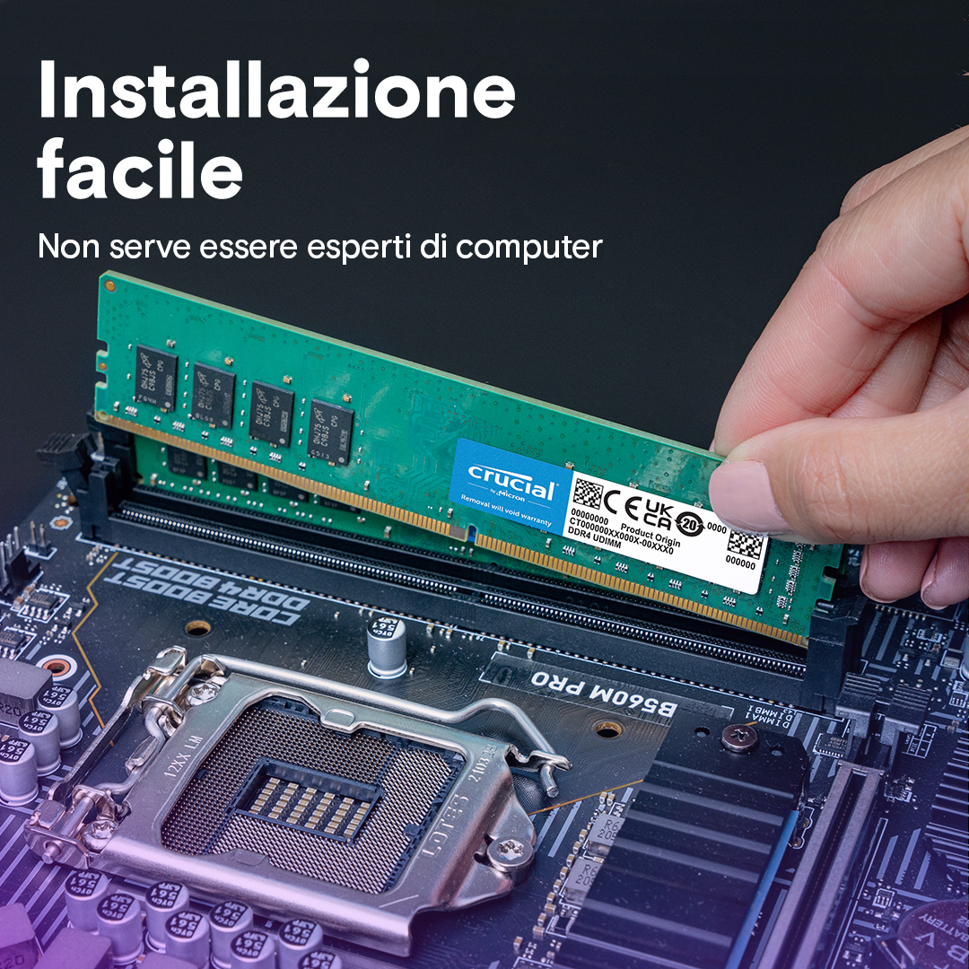 Crucial 8GB DDR4-3200 UDIMM | CT8G4DFRA32A | Crucial.com